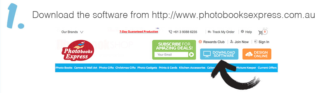 1. Download the software from www.photobooksexpress.com.au