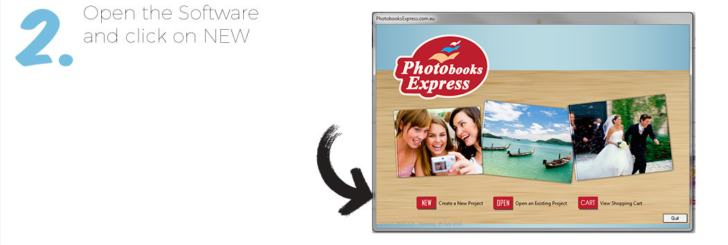 2. Open the Software and click on NEW